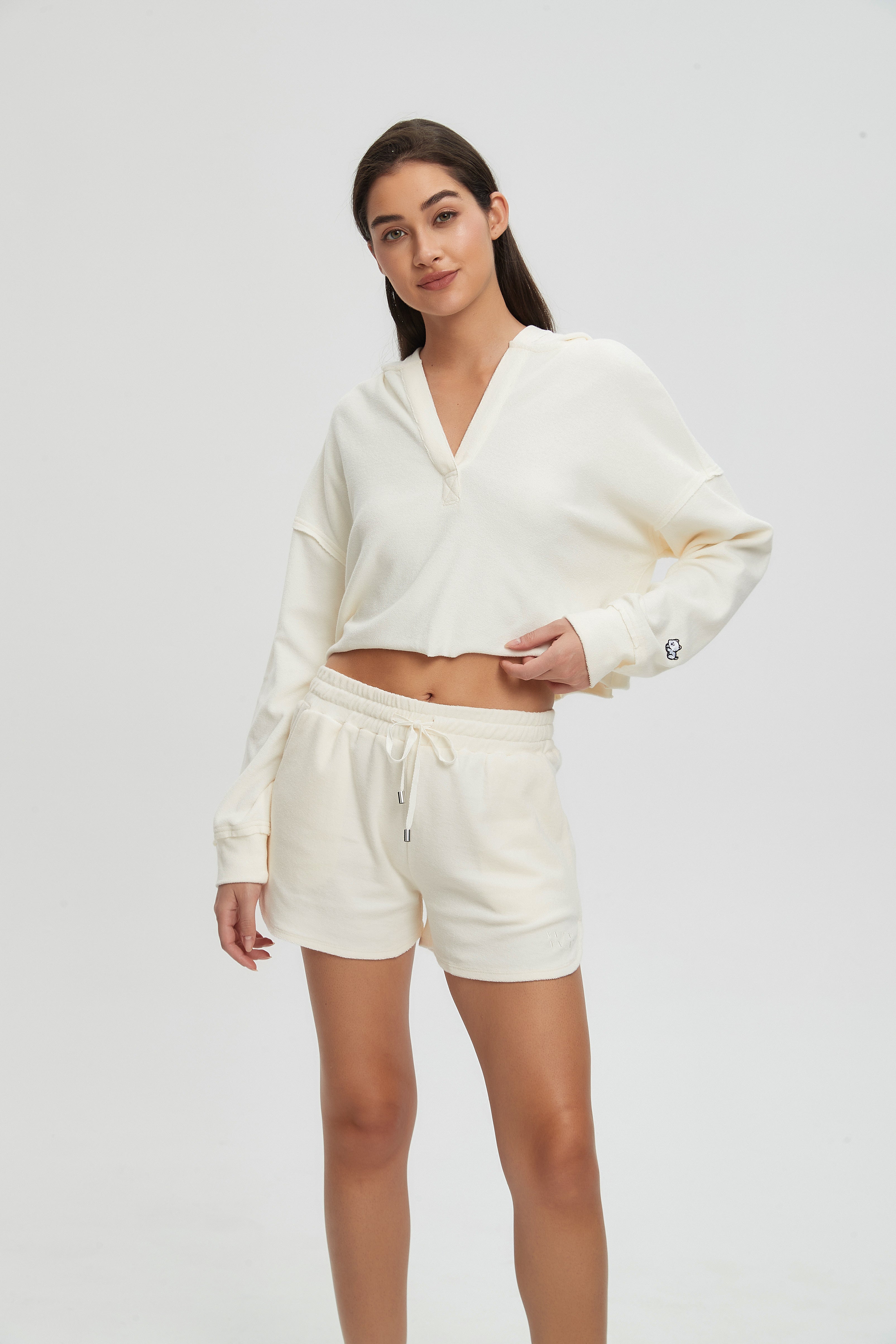 (Pre-order) Deep V Crop Hoodie SS26