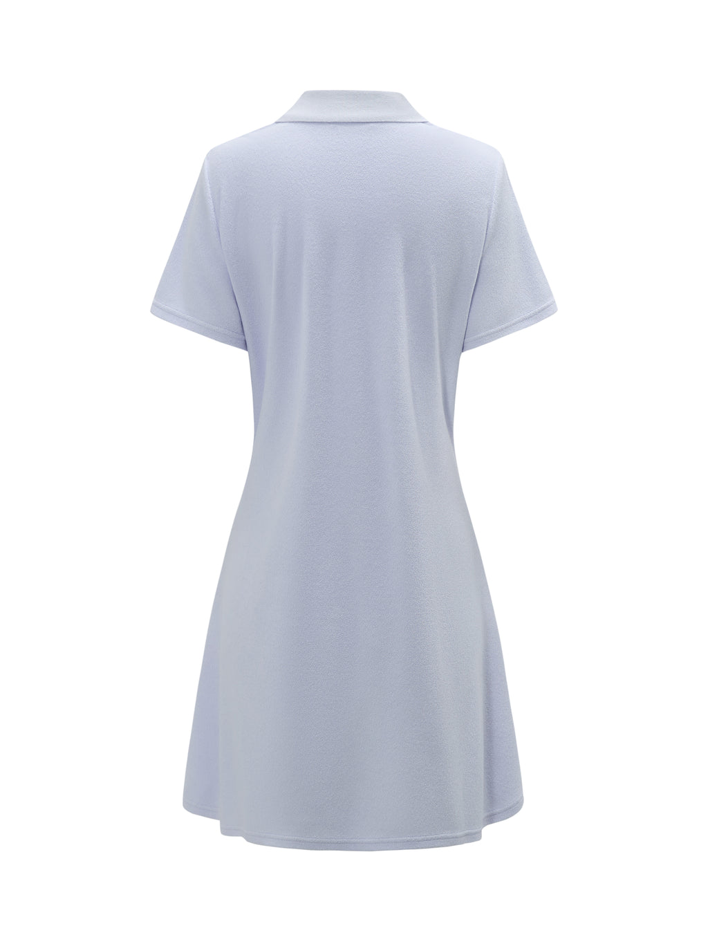 WEAR TERRY frosted blue Terry dress a white background