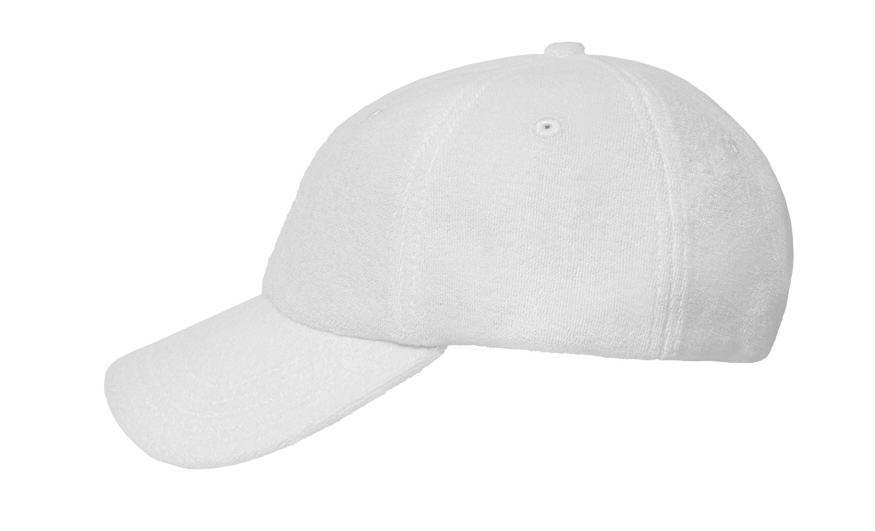 "terry cloth cap", "organic cotton", "moisture-wicking", "breathable", "adjustable", "white", "casual", "versatile", "premium", "quality"
